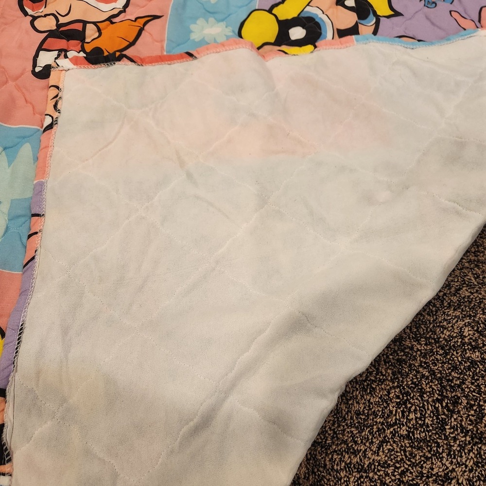 Vintage Powerpuff Blanket 56 Inches By 40 Inches - Picture 3 of 5